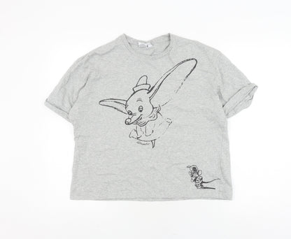 Womens UK Size S Disney Grey  T-Shirt