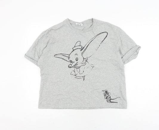Womens UK Size S Disney Grey  T-Shirt