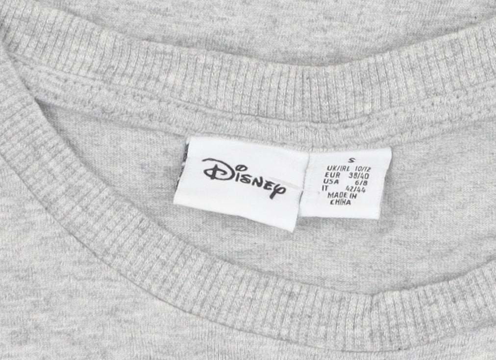 Womens UK Size S Disney Grey  T-Shirt