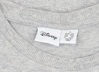 Womens UK Size S Disney Grey  T-Shirt