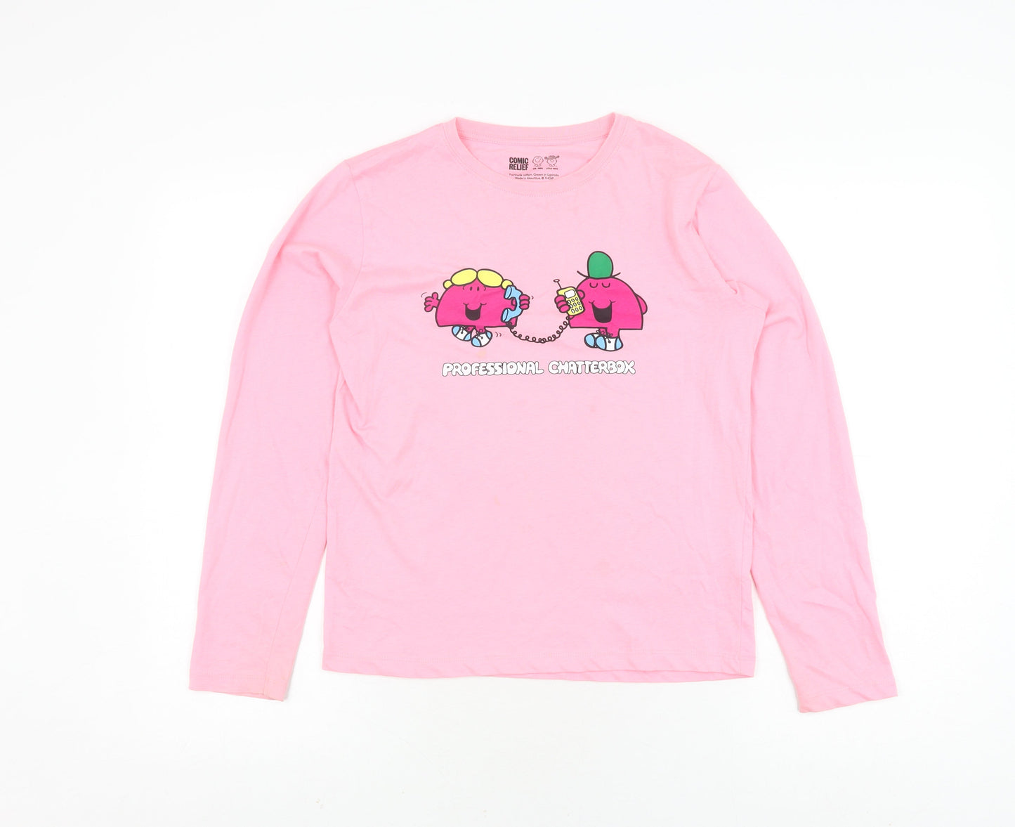 Comic Relief Pink Girls T-Shirt 11-12 Years Mr. Men Little Miss