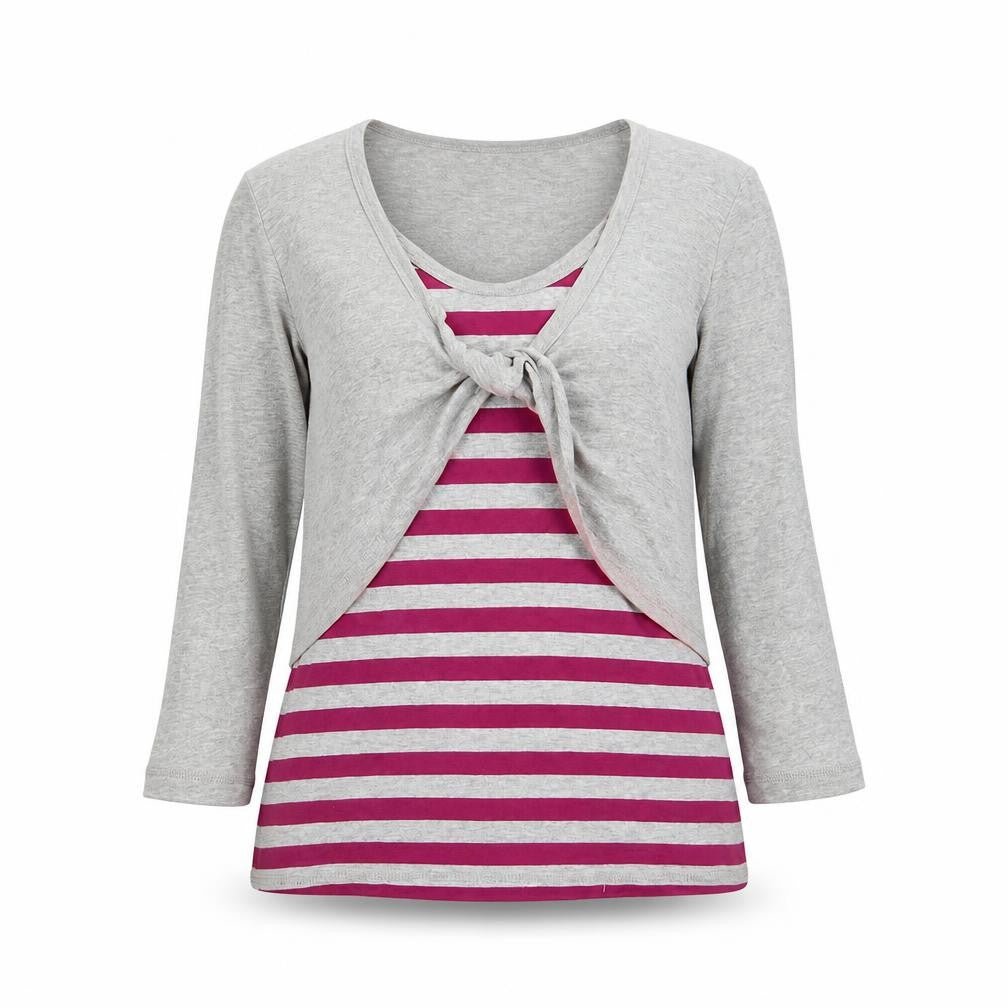 Womens UK Size 10 Intuition Grey Basic T-Shirt
