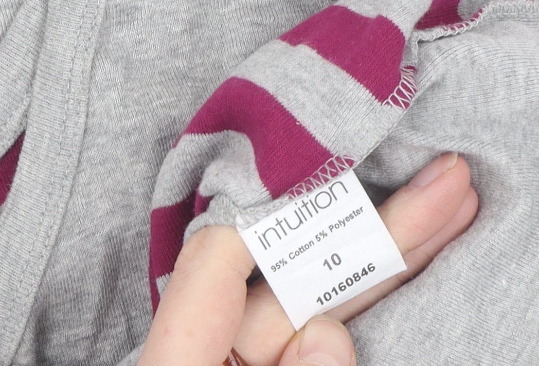 Womens UK Size 10 Intuition Grey Basic T-Shirt