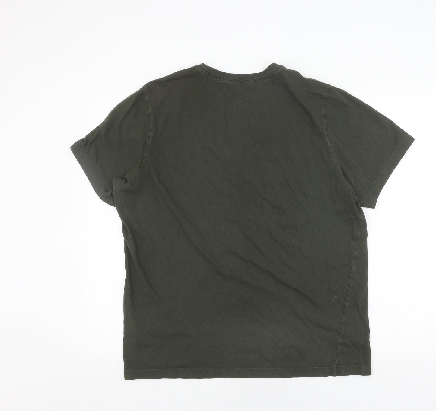 Nike Men's Green L T-Shirt Logo Short Sleeve