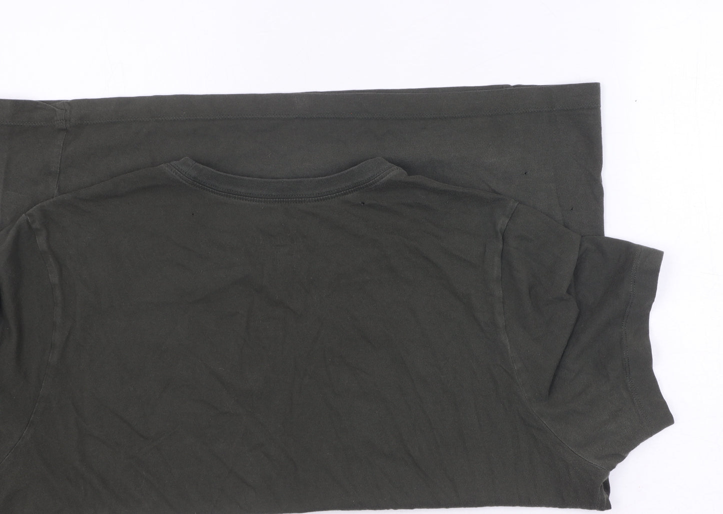 Nike Men's Green L T-Shirt Logo Short Sleeve