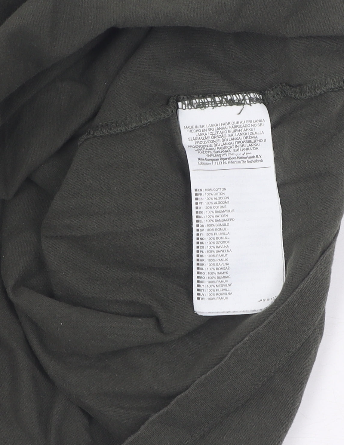 Nike Men's Green L T-Shirt Logo Short Sleeve