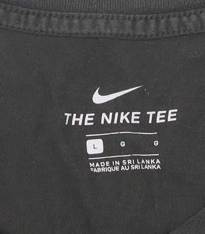 Nike Men's Green L T-Shirt Logo Short Sleeve