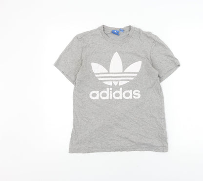 Adidas Men's Grey XS Logo T-Shirt