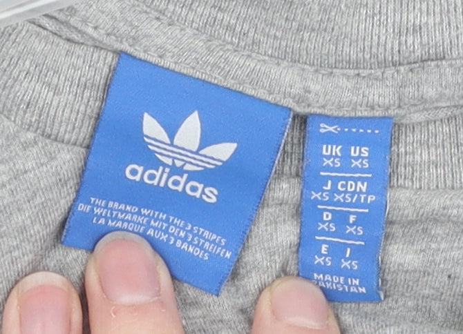 Adidas Men's Grey XS Logo T-Shirt