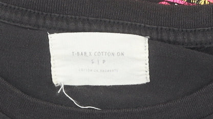 Cotton On Men's Black Racing Graphic T-Shirt, Size S