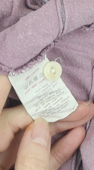 White Stuff Men's Purple Striped Polo Shirt L