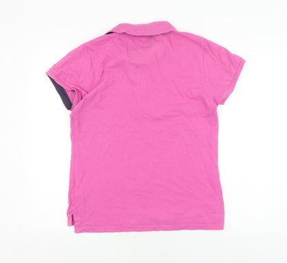 Crew Clothing Co Girls Pink Polo T-Shirt, Short Sleeve 16 Years