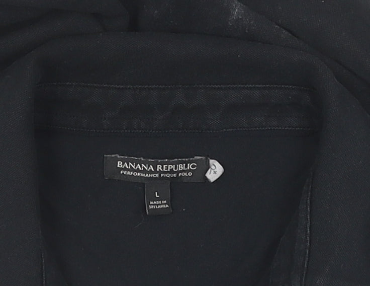 Mens UK Size L Banana Republic Black  T-Shirt