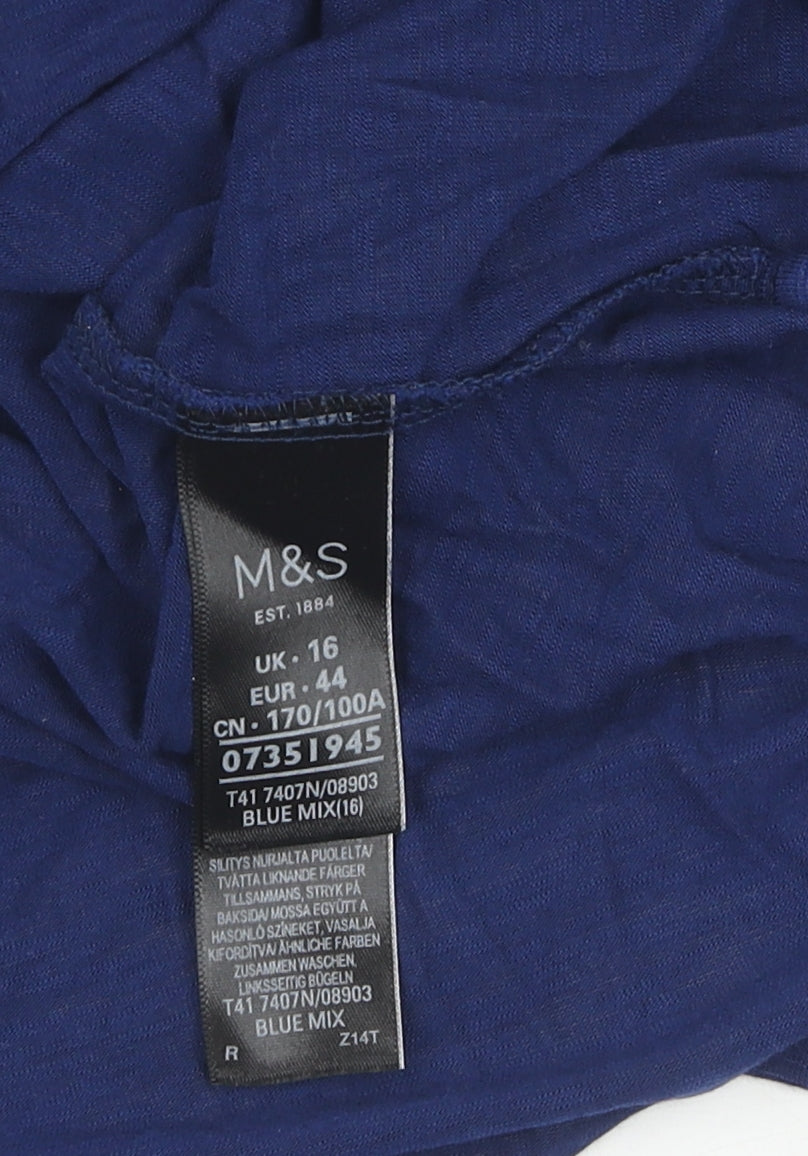 Womens UK Size 16 Marks and Spencer Blue  T-Shirt