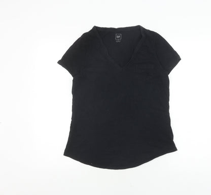 Womens UK Size M Gap Black Basic T-Shirt