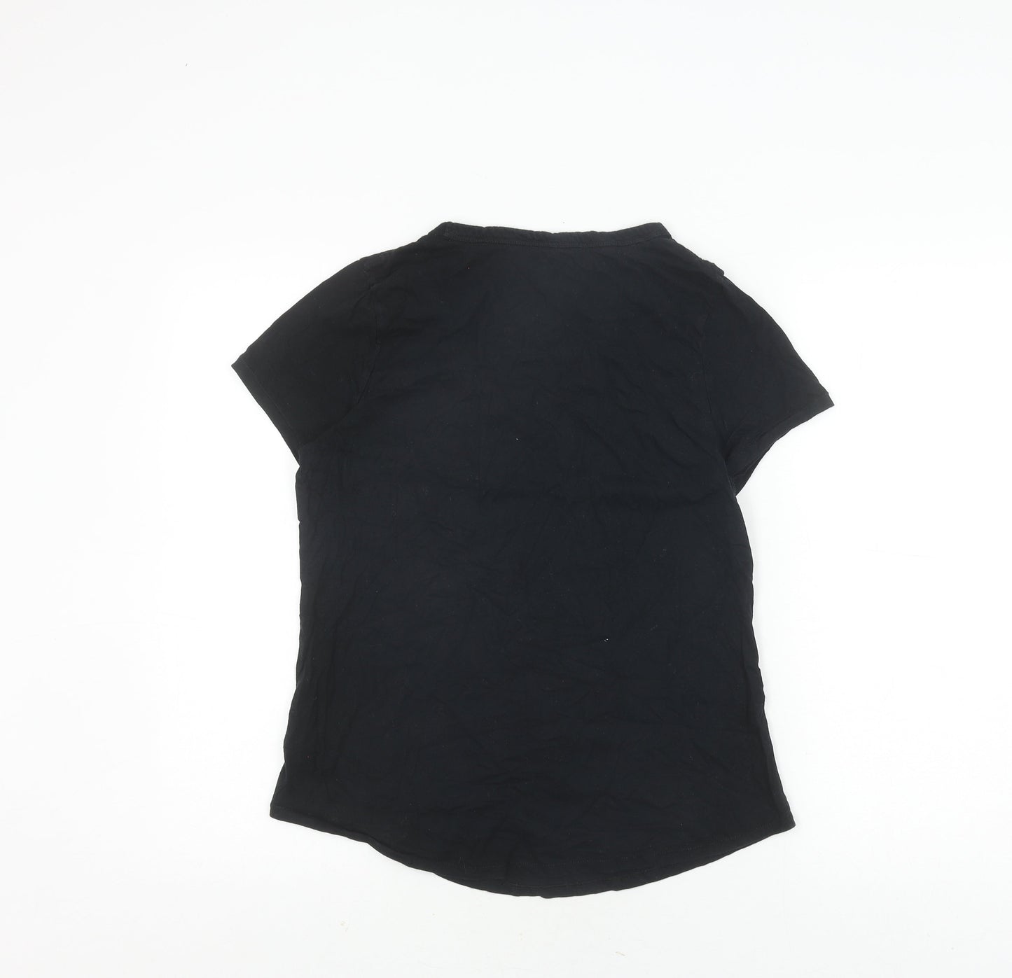 Womens UK Size M Gap Black Basic T-Shirt
