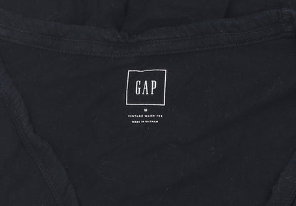 Womens UK Size M Gap Black Basic T-Shirt