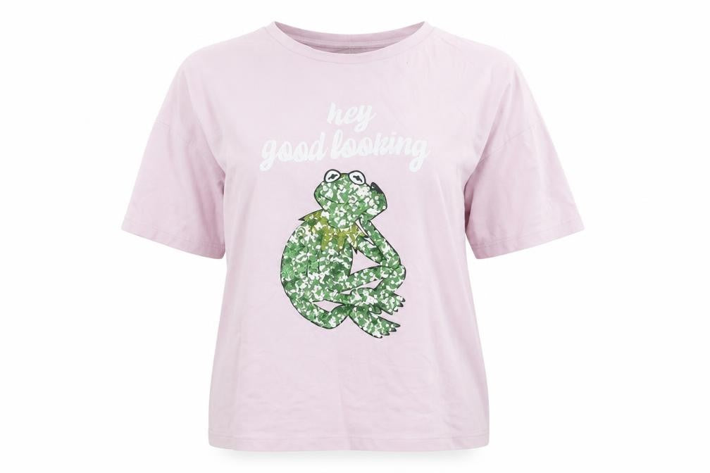 Womens UK Size 16 Disney Pink Basic T-Shirt