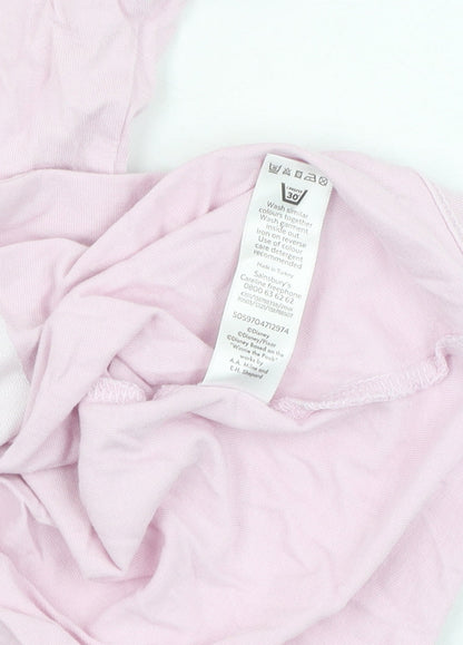 Womens UK Size 16 Disney Pink Basic T-Shirt