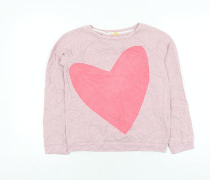 John Lewis Girls Pink Heart Pullover Jumper Size 13 Years