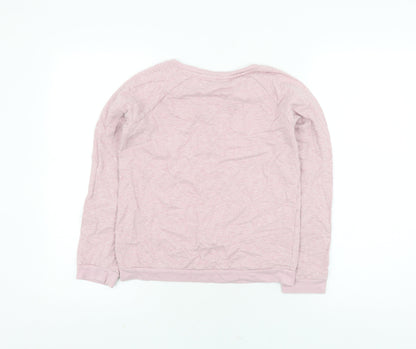 John Lewis Girls Pink Heart Pullover Jumper Size 13 Years