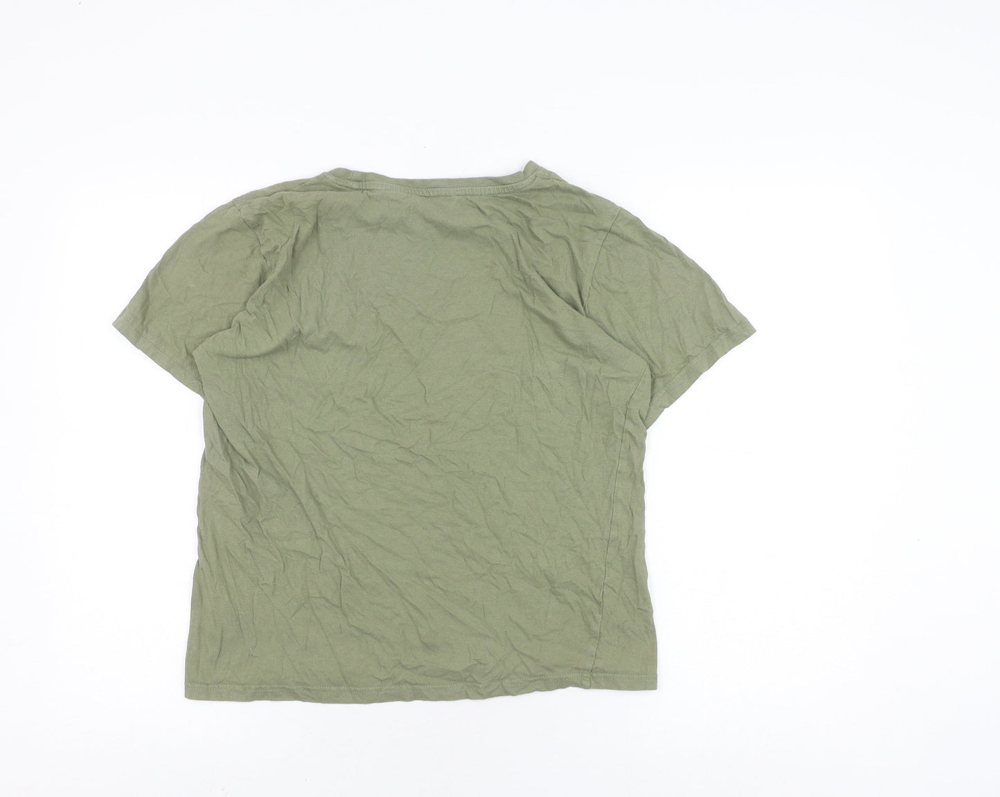 Womens UK Size S Tokyo Laundry Green Basic T-Shirt