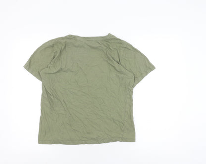 Womens UK Size S Tokyo Laundry Green Basic T-Shirt