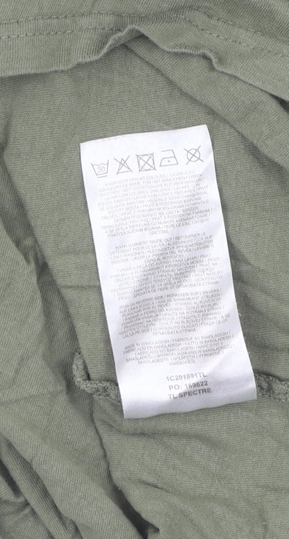 Womens UK Size S Tokyo Laundry Green Basic T-Shirt