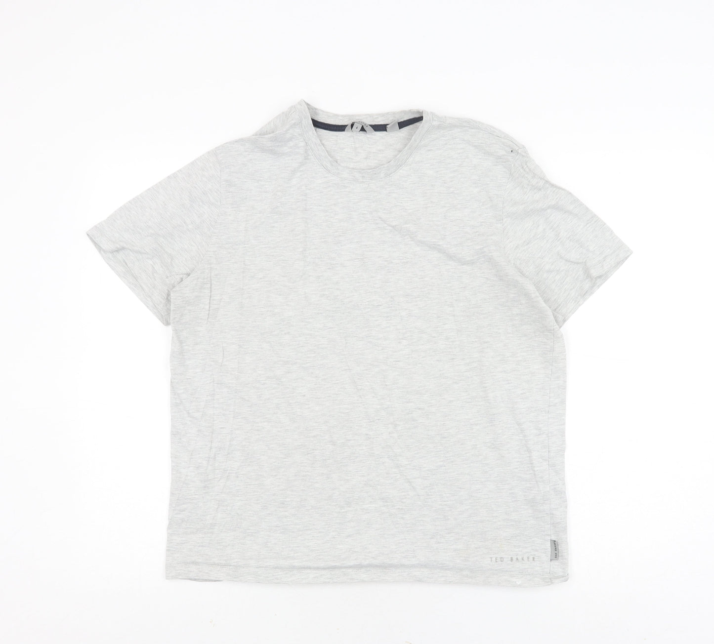 Ted Baker Men's Grey Crew Neck T-Shirt, L, Short Sleeve