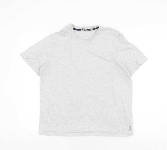 Ted Baker Men's Grey Crew Neck T-Shirt, L, Short Sleeve