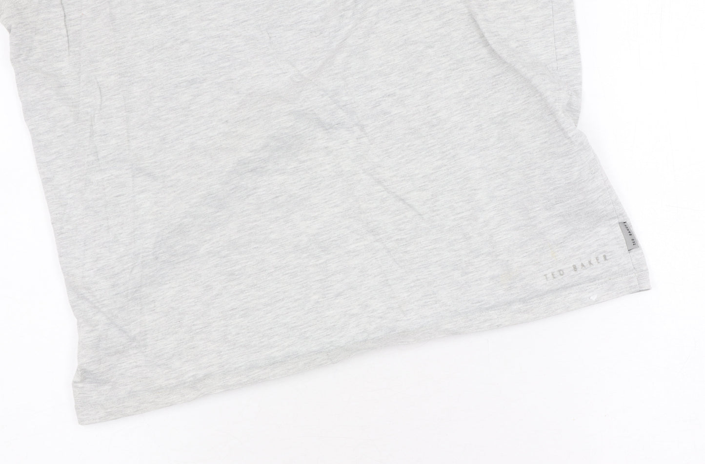 Ted Baker Men's Grey Crew Neck T-Shirt, L, Short Sleeve