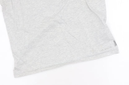 Ted Baker Men's Grey Crew Neck T-Shirt, L, Short Sleeve
