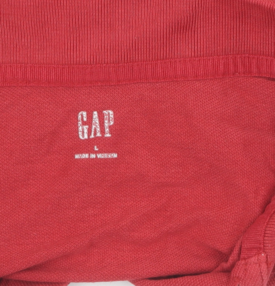 GAP Men's Red Polo Shirt L - Short Sleeve, Cotton