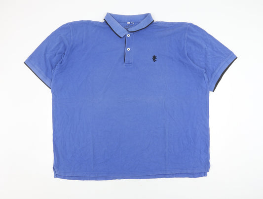 Authentic Men's Blue 3XL Cotton Polo Shirt