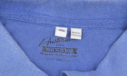 Authentic Men's Blue 3XL Cotton Polo Shirt