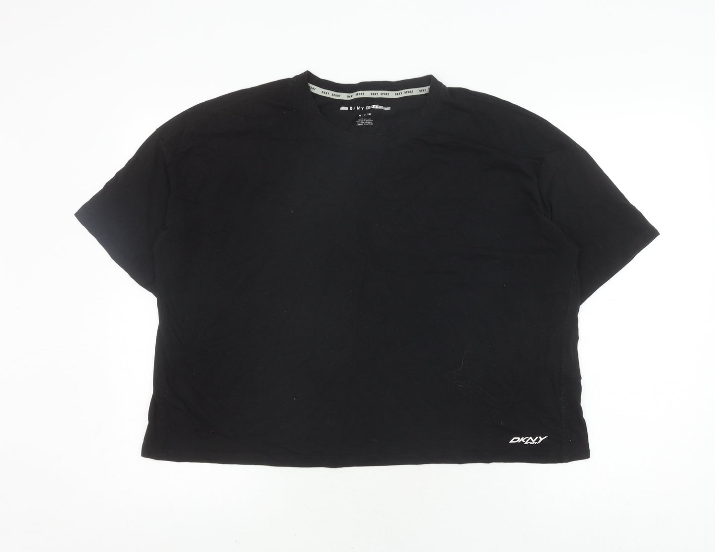 DKNY Women's Black M T-Shirt Casual Sporty Crew Neck