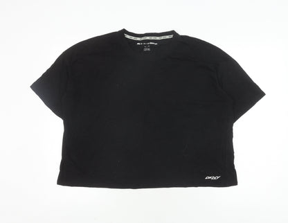 DKNY Women's Black M T-Shirt Casual Sporty Crew Neck