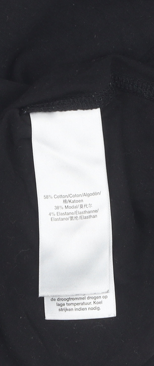 DKNY Women's Black M T-Shirt Casual Sporty Crew Neck