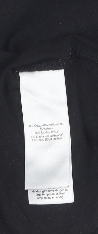 DKNY Women's Black M T-Shirt Casual Sporty Crew Neck