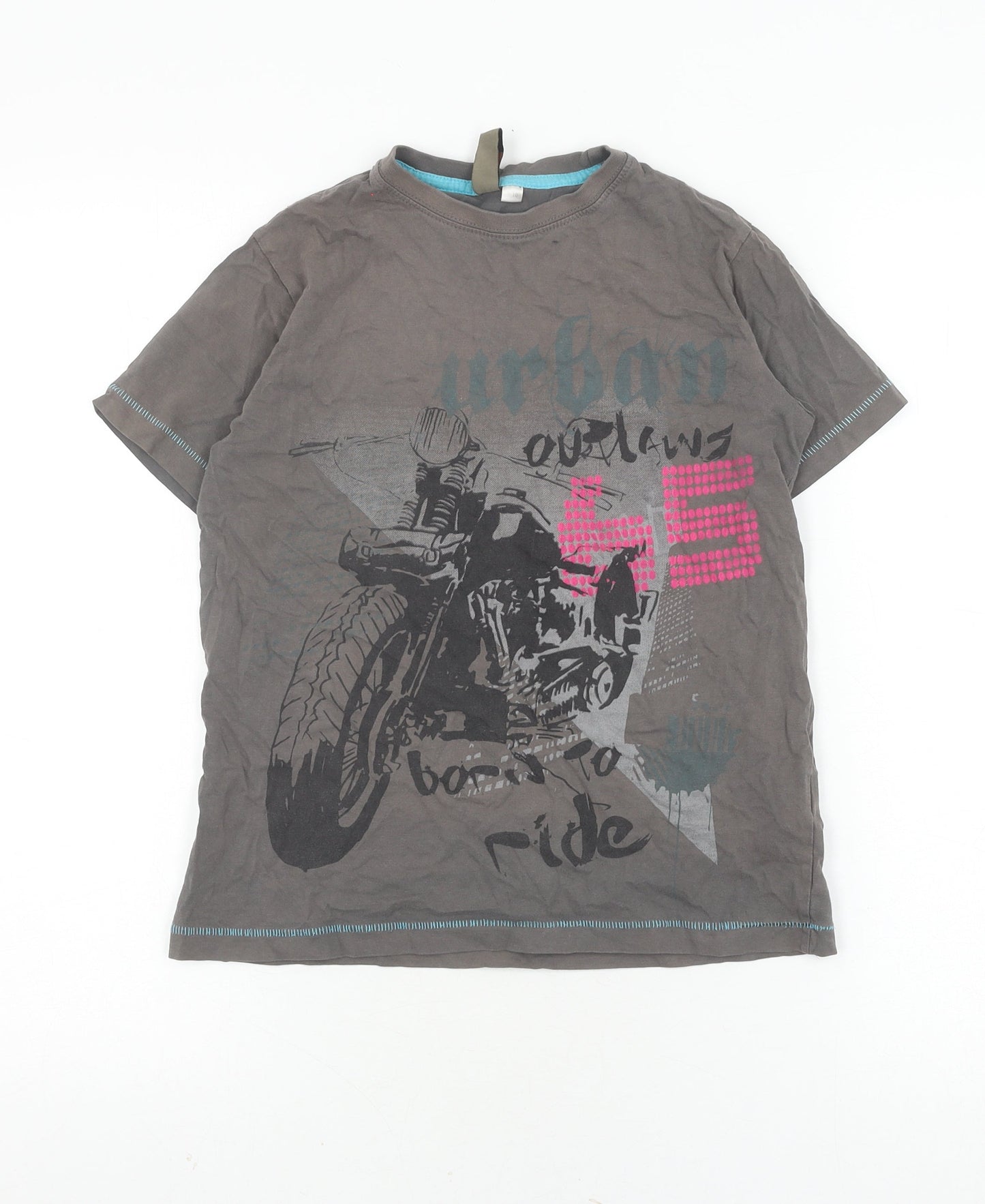 Urban Outlaws Boys Grey Graphic T-Shirt 9-10 Years