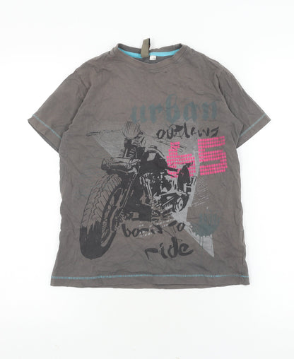 Urban Outlaws Boys Grey Graphic T-Shirt 9-10 Years