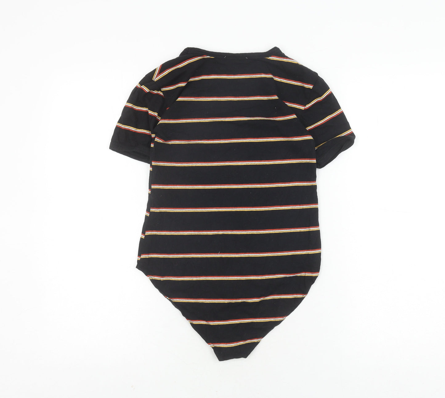 Womens UK Size S Zara Black Basic T-Shirt