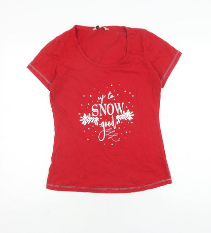 Womens UK Size XS Dorothy Perkins Red Basic T-Shirt