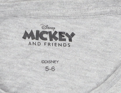 Disney Boys Grey Mickey & Friends Long Sleeve T-Shirt 5-6 Years