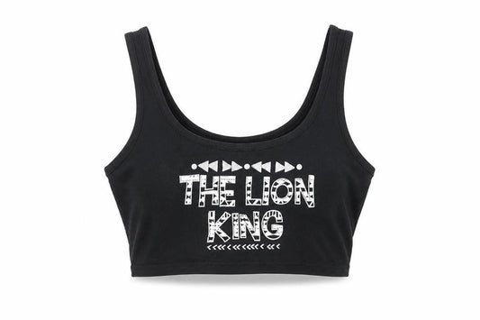 Womens UK Size 2XS Disney Black Cropped Tank