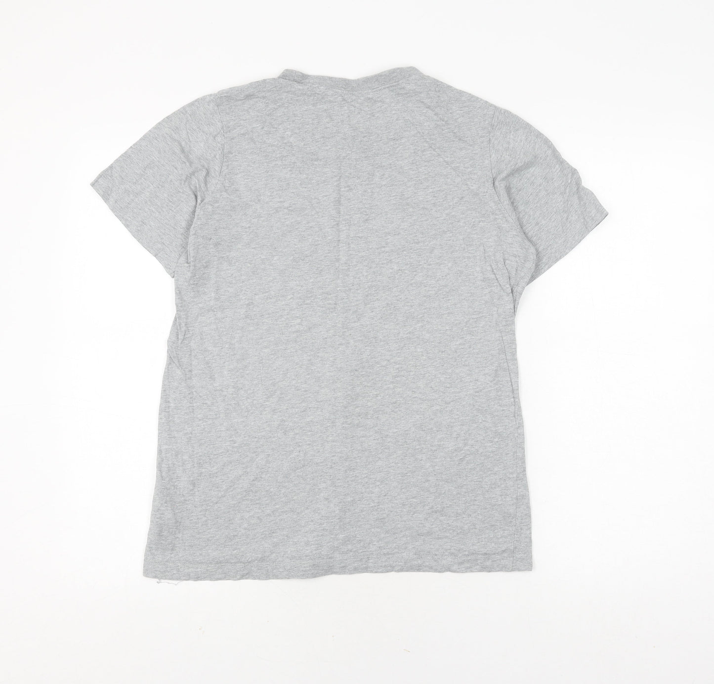 Nike Men's Grey XL Cotton Logo T-Shirt
