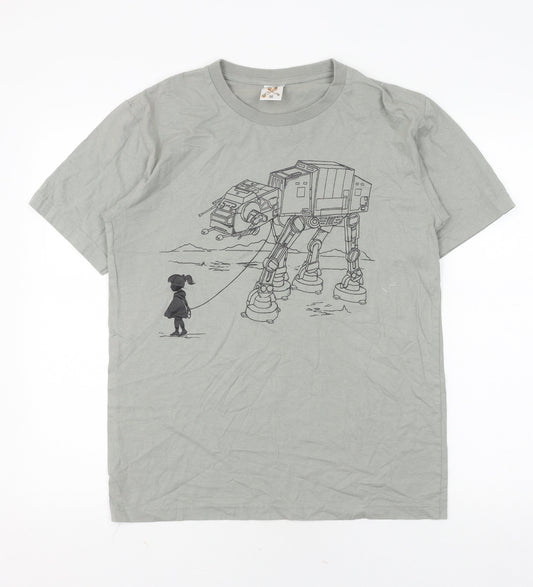 Men's Grey Star Wars Short Sleeve T-Shirt - Size M