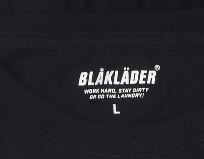 Blakläder Men's Black Cotton T-Shirt Size L