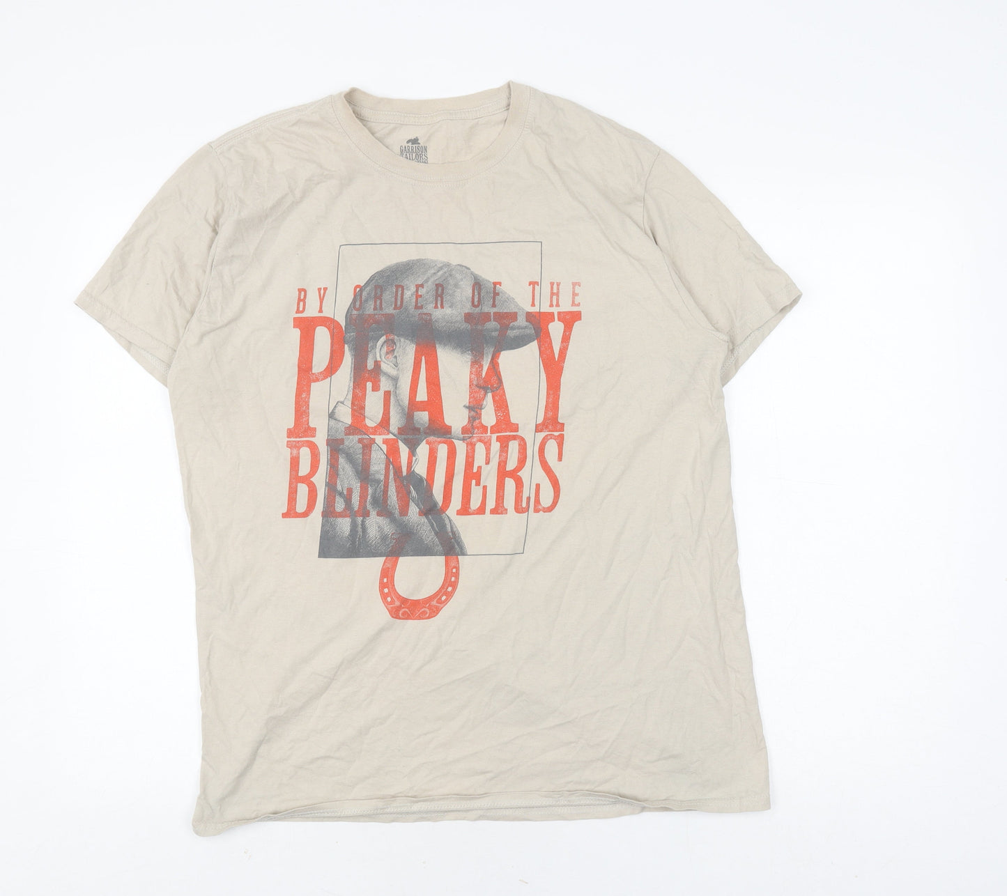 Garrison Tailors Men Beige L Peaky Blinders T-Shirt