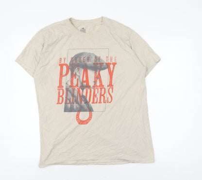 Garrison Tailors Men Beige L Peaky Blinders T-Shirt